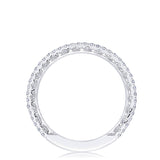 French Pavé Diamond Wedding Band - 2.5mm