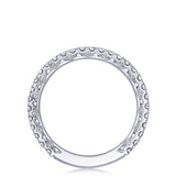 French Pavé Diamond Wedding Band - 2mm