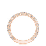 French Pavé Diamond Wedding Band - 2mm