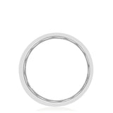 Bezel Set Diamond Wedding Band in High Polish Finish