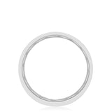 Bezel Set Diamond Wedding Band  in Satin Finish
