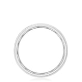 Channel Set Black Diamond in Satin Finish Wedding Band