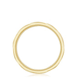 Geometric Crescent in Satin Finish Wedding Band