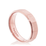Geometric Faceted in Satin Finish Wedding Band