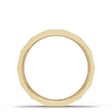 Diamond Faceted - Full Coverage Wedding Band in High Polish  - 4mm