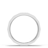 Diamond Faceted - Full Coverage Wedding Band in High Polish  - 4mm