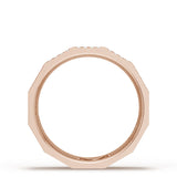 Diamond Faceted - Full Coverage Wedding Band in High Polish  - 6mm