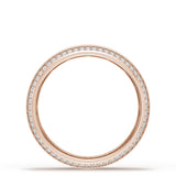 Bevel Edge Diamond Wedding Band in Satin Finish - 5mm