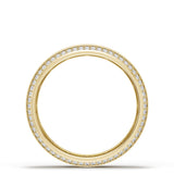 Bevel Edge Diamond Wedding Band in Satin Finish - 5mm