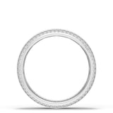 Bevel Edge Diamond Wedding Band in Satin Finish - 5mm