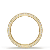 Bevel Edge Diamond Wedding Band in High Polish - 7mm