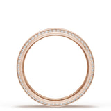 Bevel Edge Diamond Wedding Band in Satin Finish - 7mm