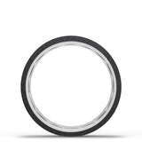 Titanium Two-Tone Flat Wedding Band - 6mm