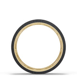 Titanium Two-Tone Flat Wedding Band - 6mm