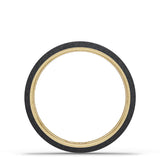 Titanium Two-Tone Flat Wedding Band - 4mm
