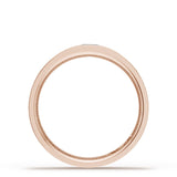 Bezel Set Diamond Wedding Band in High Polish