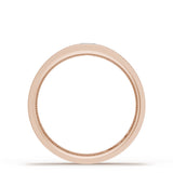 Bezel Set Diamond Wedding Band in Brushed Finish