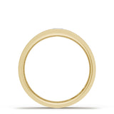 Bezel Set Diamond Wedding Band in Brushed Finish