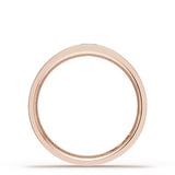 Bezel Set Diamond Wedding Band in Satin Finish