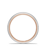 Classic Two-Tone Rounded Wedding Band in High Polish