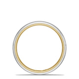 Classic Two-Tone Rounded Wedding Band in High Polish