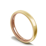 Classic Two-Tone Rounded Wedding Band in High Polish