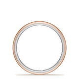 Classic Two-Tone Rounded Wedding Band in Satin Finish