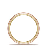 Classic Two-Tone Rounded Wedding Band in Satin Finish