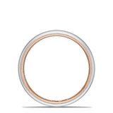 Classic Two-Tone Rounded Wedding Band in Satin Finish