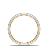 Classic Two-Tone Rounded Wedding Band in Satin Finish