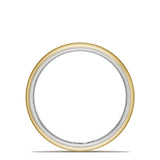 Classic Two-Tone Rounded Wedding Band in Satin Finish