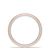 Classic Two-Tone Rounded Wedding Band in Brushed Finish