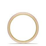 Classic Two-Tone Rounded Wedding Band in Brushed Finish
