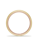 Classic Two-Tone Rounded Wedding Band in Brushed Finish