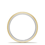 Classic Two-Tone Rounded Wedding Band in Brushed Finish