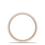Classic Two-Tone Flat Wedding Band in High Polish
