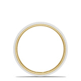 Classic Two-Tone Flat Wedding Band in High Polish