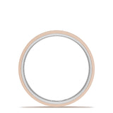 Classic Two-Tone Flat Wedding Band in Brushed Finish