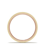 Classic Two-Tone Flat Wedding Band in Brushed Finish