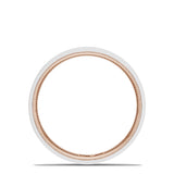 Classic Two-Tone Flat Wedding Band in Satin Finish