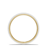 Classic Two-Tone Flat Wedding Band in Satin Finish