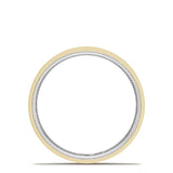 Classic Two-Tone Flat Wedding Band in Satin Finish