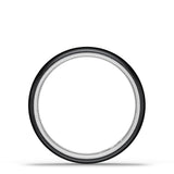 Titanium Two-Tone Round Wedding Band - 4mm