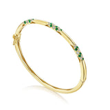 "Bangle, Pulse Diamond & Emerald, 3.25mm"