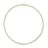 "Diamond Tennis Necklace, Baguette & Round"