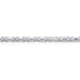 "Diamond Tennis Necklace, Baguette & Round"