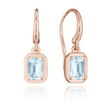 Sky Blue Topaz French Wire Earring - 1.4ct