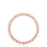 Round Bezel Droplet Wedding Band with Diamond