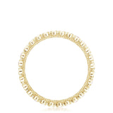Round Bezel Droplet Wedding Band with Diamond