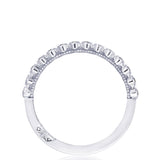 Round Bezel Droplet Wedding Band with Sapphire